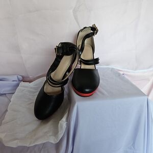 Elegant Black and Red Women's Shoes